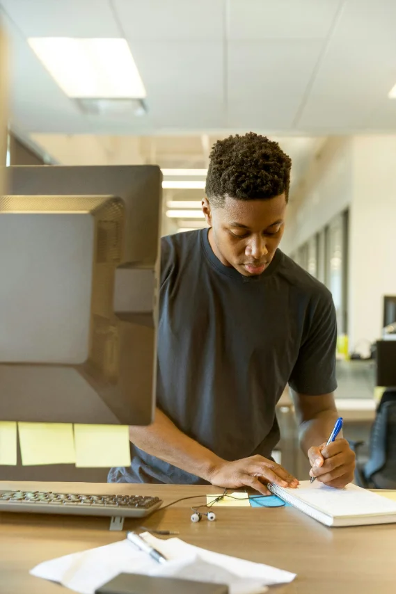Small business team member at work